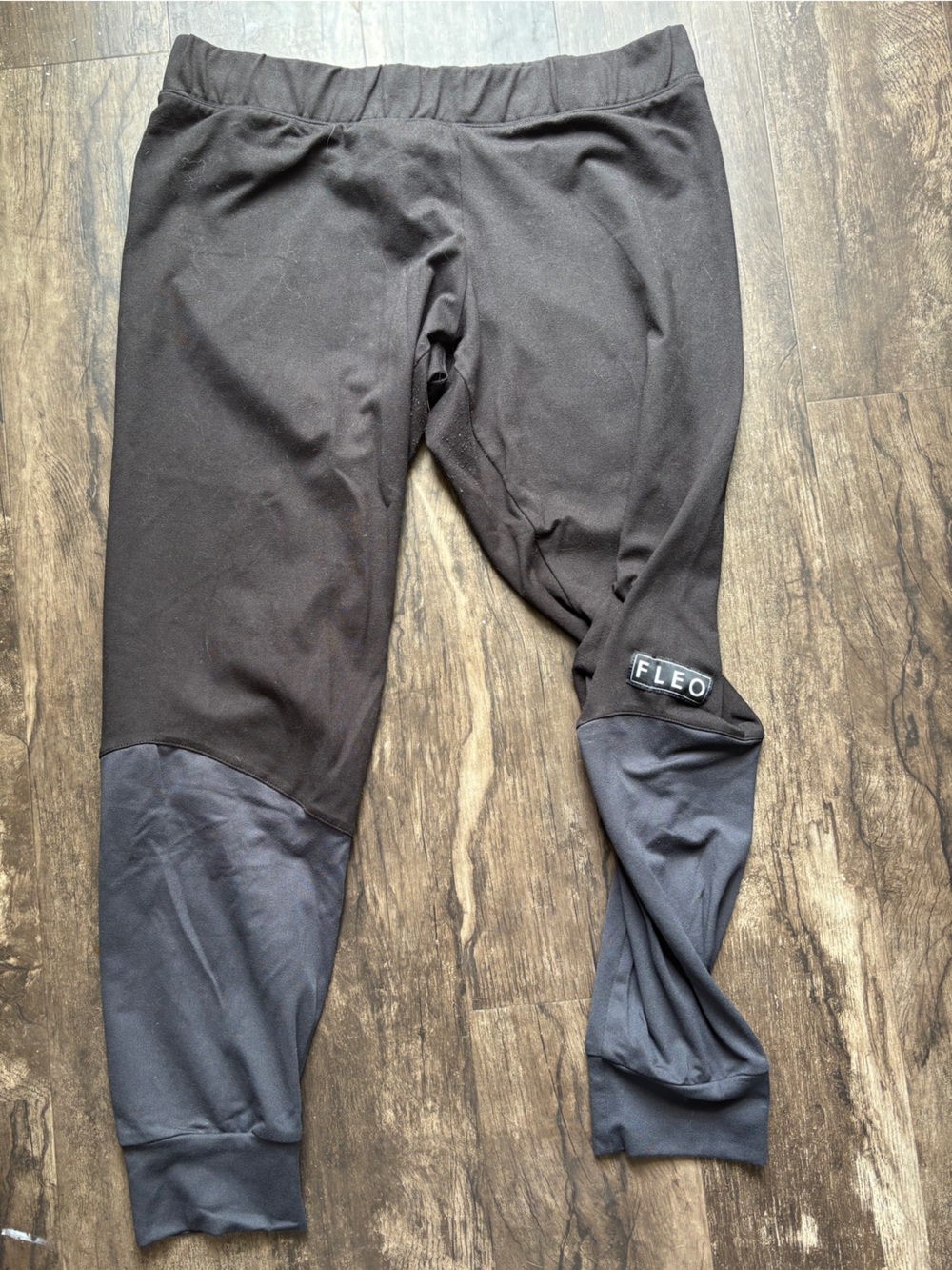 Large FLEO Black & Grey Two-Tone Performance Joggers